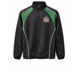 Haberdashers Borough Academy Navy & Emerald 1/4 Zip P.E Top With Logo